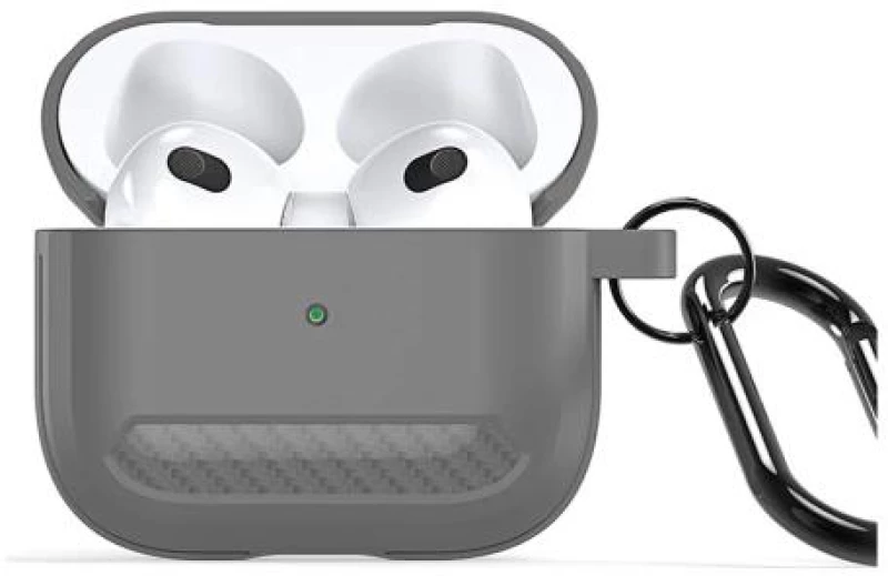 Θήκη TPU Dux Ducis PECB Apple AirPods 3 με Γάντζο Γκρι