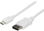 6 FT USB C TO DP CABLE - WHITE/USB C TO DP ADAPTER - WHITE