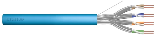 DIGITUS Cat6A INSTALLATION CABLE, U/FTP, Dca, AWG 23/1, LSOH, 500m, blue, reel