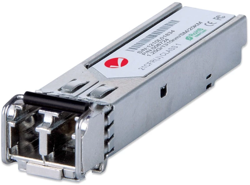 Mini GBIC SFP Fiber Optic Module 1000GBase-LX LC Single Mode 20km Intellinet