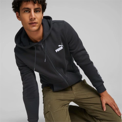 Puma ESS+ Tape Full-Zip Hoodie FL black 670270 01