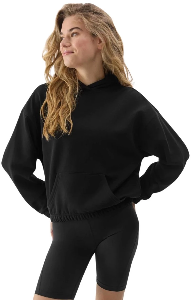 Women's sweatshirt 4F F1057 deep black 4FWSS24TSWSF1057 20S S