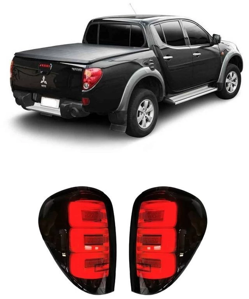 Πισινά Φανάρια Set Για Mitsubishi L200 2007-2014 Led Bar Black