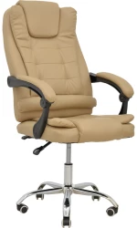 Καρέκλα γραφείου διευθυντή Toronsi pakoworld μπεζ pu 60x68x128εκ