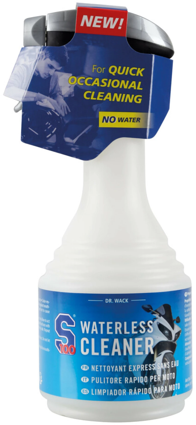 ΚΑΘΑΡΙΣΤΙΚΟ ΜΟΤΟ ΓΙΑ ΧΡΗΣΗ ΧΩΡΙΣ ΝΕΡΟ S100 DR.WACK 500ml