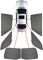 ΚΟΥΡΤΙΝΑΚΙΑ ΜΑΡΚΕ CAR SHADES ΓΙΑ SEAT IBIZA 5D 2008+ - 6 ΤΕΜ.