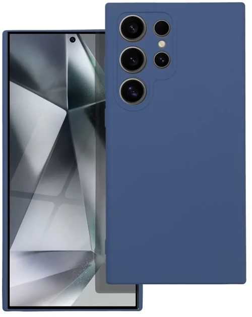 TechWave Soft Silicone case for Samsung Galaxy S24 Ultra navy blue