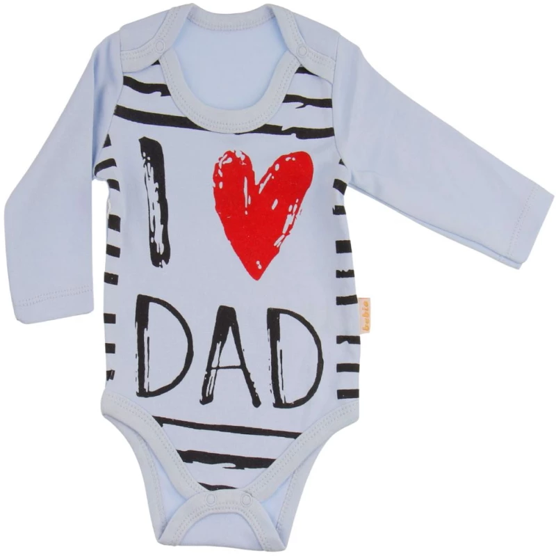 Κορμάκι Βρεφικό Μακρύ Μανίκι Love Dad W2254 - ΓΑΛΑΖΙΟ