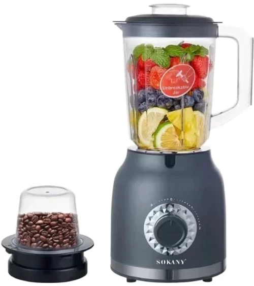 2 σε 1 Ηλεκτρικός Αποχυμωτής & Μπλέντερ 800W - 2 Ταχυτήτων με Δοχείο 1,5 L - Sokany SK-03019