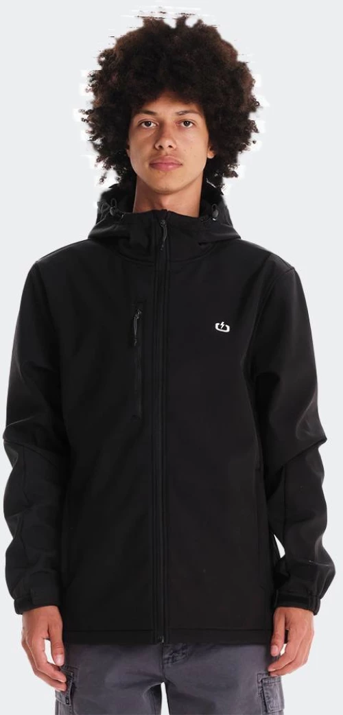 Emerson Men's Hooded Bonded Jacket - 242.EM11.206-BLACK