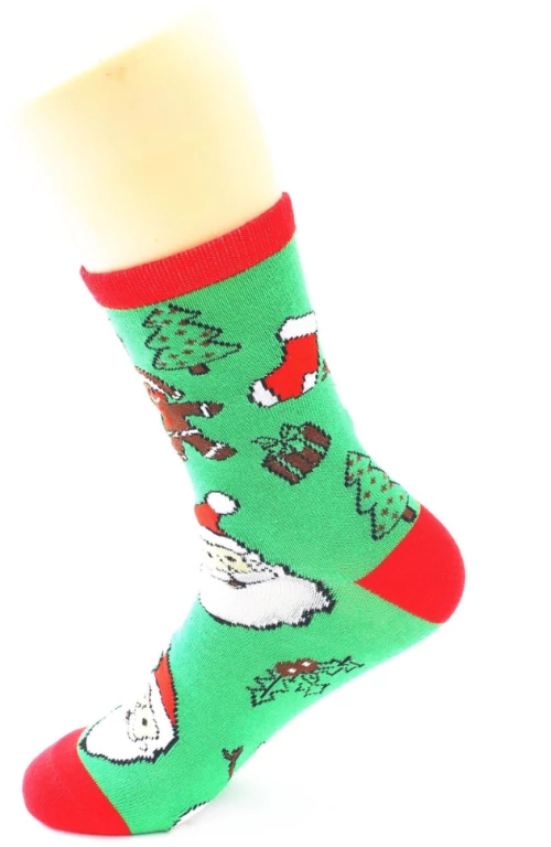 Noxxiez Χριστουγεννιάτικες κάλτσες unisex με σχέδιο Xmax Green Νο 38-45