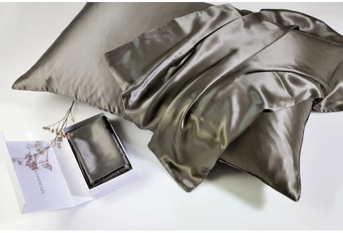 Σετ σεντόνια Μεταξωτά Down Town Mulberry Silk Dark Grey  - King 270x280