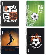 442218 NEXT SPORTS ΤΕΤΡΑΔΙO ΣΠΙΡΑΛ 17X25ΕΚ. 2ΘΕΜ., 70Φ. ΤΕΜ