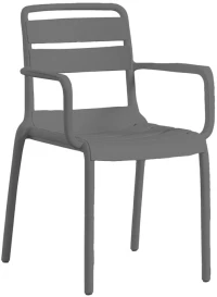 456519 SERENATA ΠΟΛΥΘΡΟΝΑ ΣΤΟΙΒΑΖΟΜΕΝΗ, PP-UV ΑΝΘΡΑΚΙ 54X58X81CM