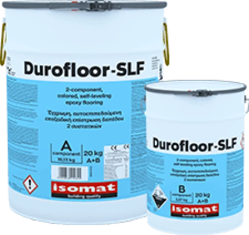 Isomat Durofloor SLF Γκρι Έγχρωμη αυτοεπιπεδούμενη εποξειδική επίστρωση δαπέδου, 2 συστατικών 20kg