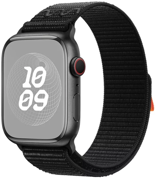 Watchband Noozy 38mm/40mm/41mm για Apple Watch 1/2/3/4/5/6/7/8/9/se/ultra 1/ultra 2 Μαύρο Nylon Band