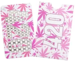 V-syndicate Credit Card Grinder Σχέδιο 420 Leaves Pink