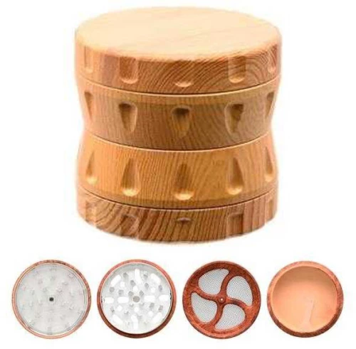 Atomic Grinder Τρίφτης Ξύλινος 63mm Καφέ Ανοικτό - 4 Parts