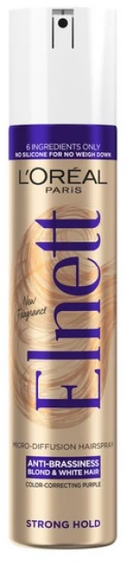 L'Oreal Elnett Anti-Braziness Blonde & White Strong Hold Hairspray 200ml