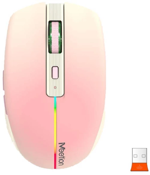 Meetion BTM002 Ασύρματο Ποντίκι Bluetooth (Ροζ)