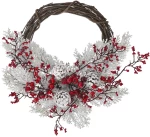 ΧΙΟΝΙΣΜΕΝΟ ΣΤΕΦΑΝΙ ΙΤΙΑ ΜΕ KOKKINA BERRIES ΚΑΙ ΚΟΥΚΟΥΝΑΡΙΑ 45ΕΚ