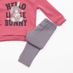Σετ κολάν κορίτσι "Hello little bunny" φούξια (Φούξια)
