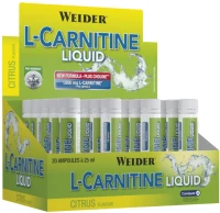 Weider L-Carnitine Liquid Shot | Carnipure® [20 x 25 ml] Κίτρο