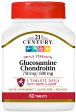 21st Century Glucosamine Chondroitin 750 mg / 600 mg - Triple Strength [60 Ταμπλέτες]