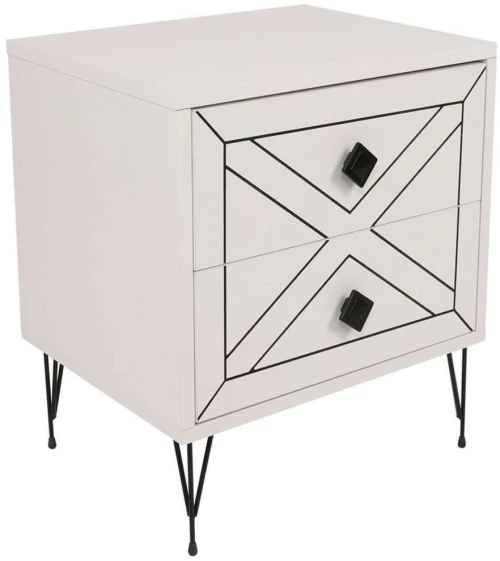 Κομοδίνο Luna 854KLN3313 50x40x55cm White