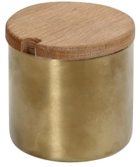 Δοχείο Αποθήκευσης SUT110 7x6,7cm Silver-Brown Espiel Ατσάλι,Ξύλο