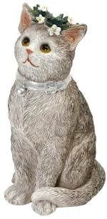 Διακοσμητική Φιγούρα Γάτα BOD121 8x6,8x14,3cm Grey Espiel Πολυρεσίνη