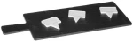 Πλατώ Σερβιρίσματος Labels 150081 40x15cm Black-White Marva Σχιστόλιθος