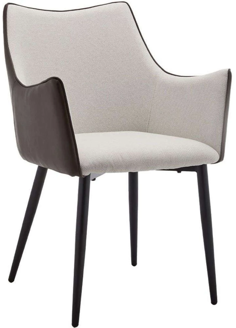 Πολυθρόνα Malone 03-1046 46x61x86,5cm Grey-Brown Μέταλλο,Ύφασμα,Τεχνόδερμα