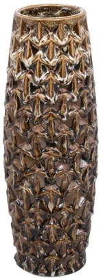 Βάζο 023-124-125 12x35cm Yellow Κεραμικό
