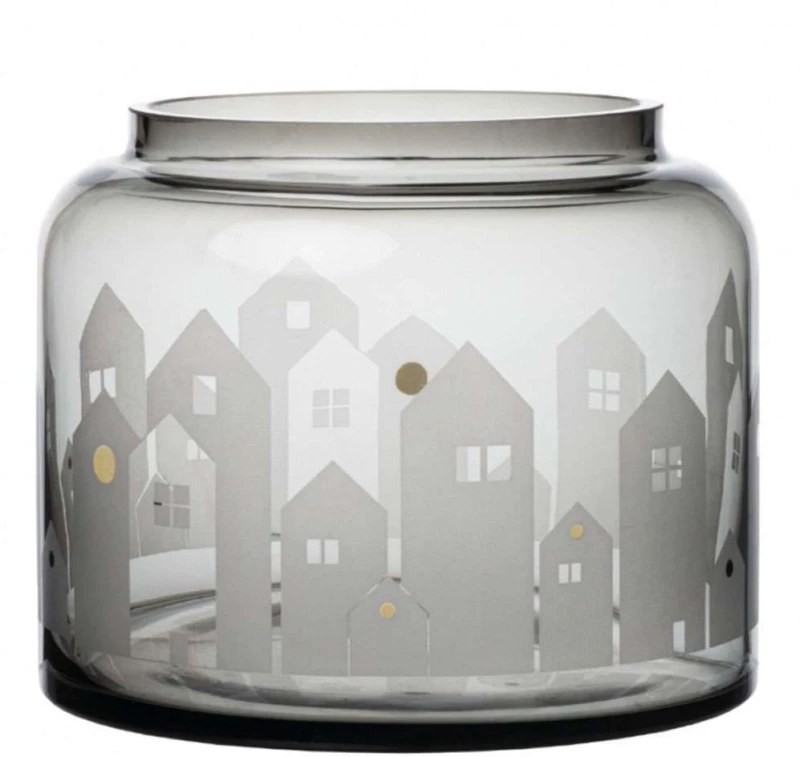 Βάζο Houses LBTRD0090725 Φ19x15,5cm Multi Raeder Γυαλί