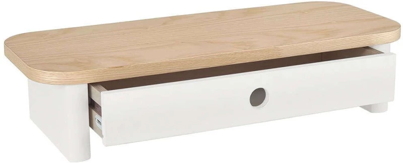 Βάση Στήριξης Οθόνης Με Συρτάρι Jubi JUBIMS1D1 60x24x13cm Natural-White