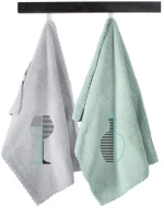 Πετσέτες Κουζίνας Gourmet 28 (Σετ 2τμχ) Grey-Mint Guy Laroche 35x50cm Microfiber