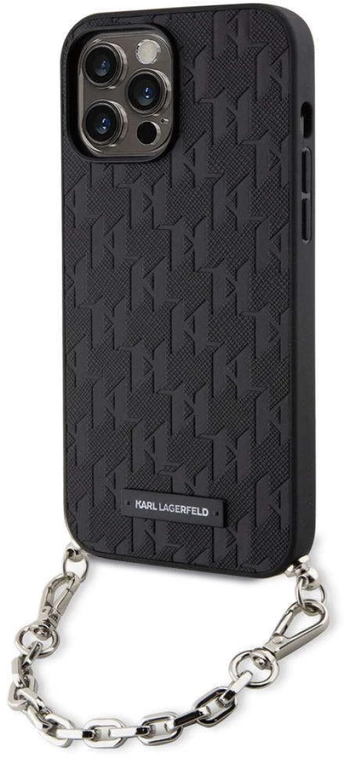 Θήκη Προστασίας iPhone 14 Pro Max Saffiano Monogram Chain KLHCP14XSACKLHPK Black Karl Lagerfeld