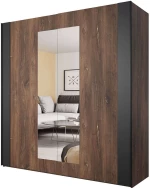 Ντουλάπα Δίφυλλη Συρόμενη Sigon 162422039 200x64x213cm Brown-Black Δίφυλλη