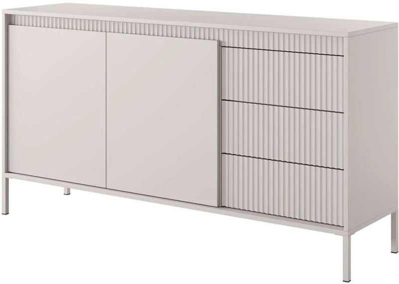 Μπουφές Silvio 162762199 153,5x39,5x81,4cm Beige Μοριοσανίδα, Μέταλλο