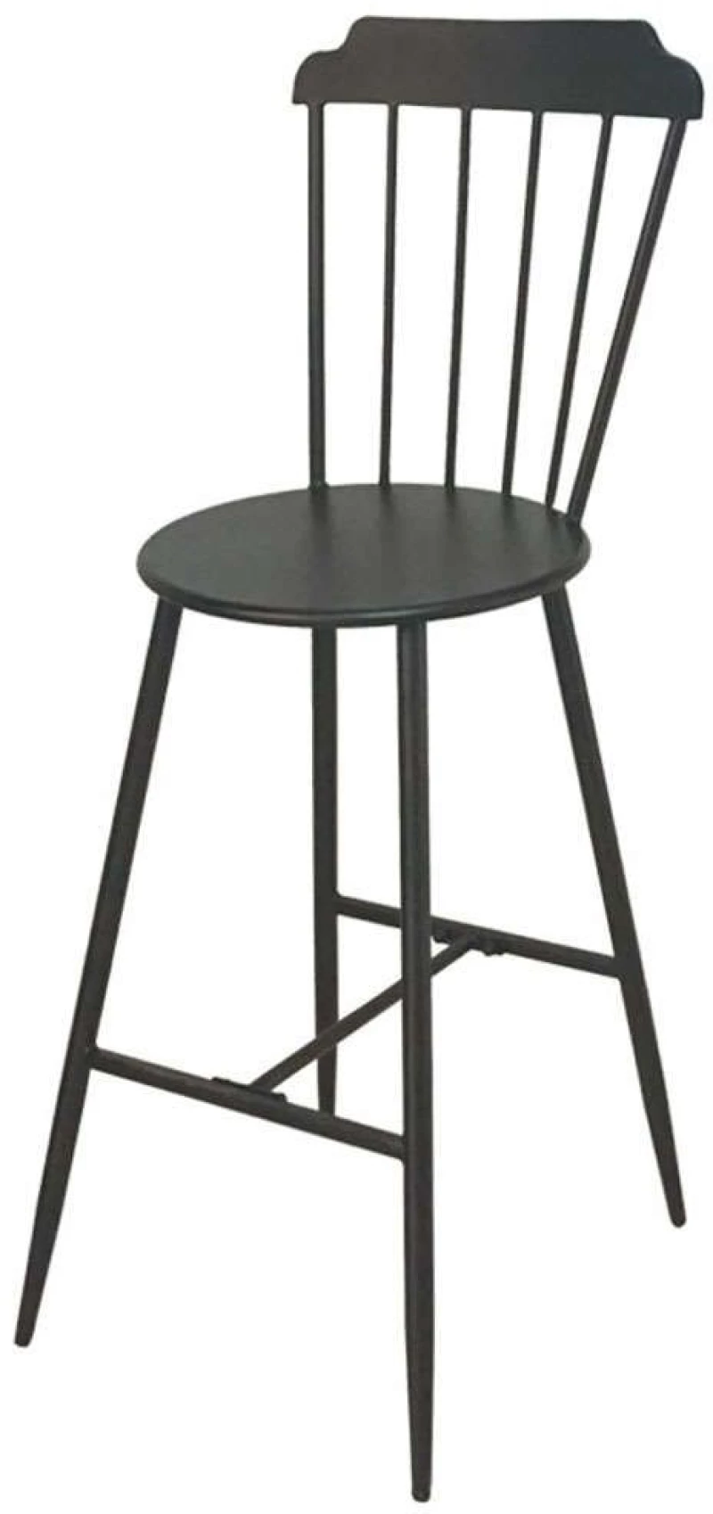 Σκαμπό Μπαρ 19-00-23382 53x45x116cm Black Μέταλλο