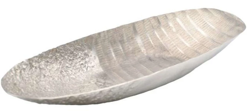 Διακοσμητική Πιατέλα 941-124-015 15x41x6cm Silver Μέταλλο