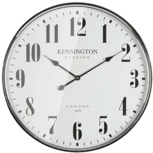 Ρολόι Τοίχου 15-00-94263 Φ67,5x5,5cm Black-White Marhome Μέταλλο,Γυαλί