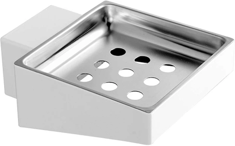 Σαπουνοθήκη Σχαρωτή Neo 830366 9cm White Mat Karag Ανοξείδωτο Ατσάλι