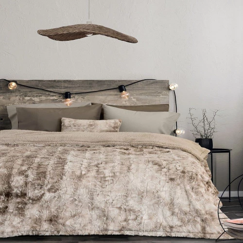 Κουβέρτα Cloud Cream Nima Υπέρδιπλο 220x240cm Πολυέστερ