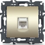 Πρίζα Τηλεφώνου Χωνευτή Prime 1000113004 1xRJ11 CAT3 Champagne Aca