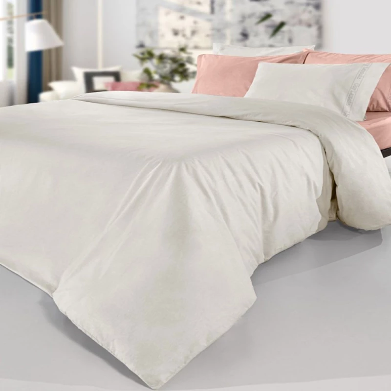 Σεντόνι Color Plus Με Λάστιχο Ivory Guy Laroche Ημίδιπλο 120x232cm 100% Βαμβακερό Περκάλι