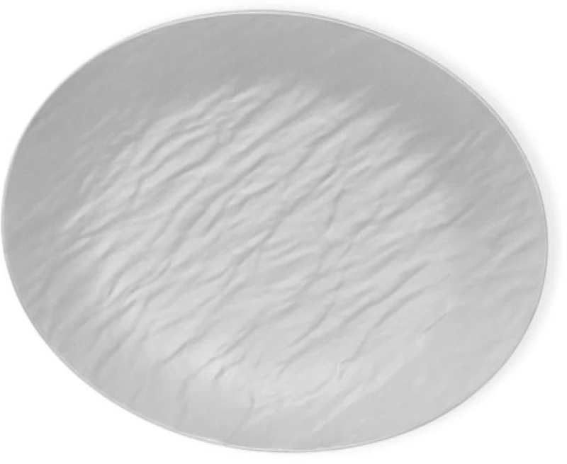 Πιάτο Μελαμίνη Οβάλ Λευκό Ρηχό Stone 20x16.5cm Viosarp - 5206753046240