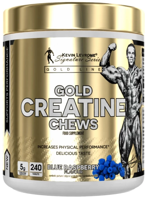 Kevin Levrone Gold Line - Creatine Chews | Creatine Monohydrate [240 Μασώμενα δισκία] Μπλε βατόμουρο