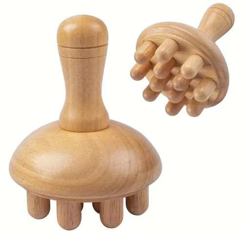 Ξύλινο Εργαλείο για Μασάζ και Μαδεροθεραπεία Body Massage Anti-Cellulite Tool Mushroom